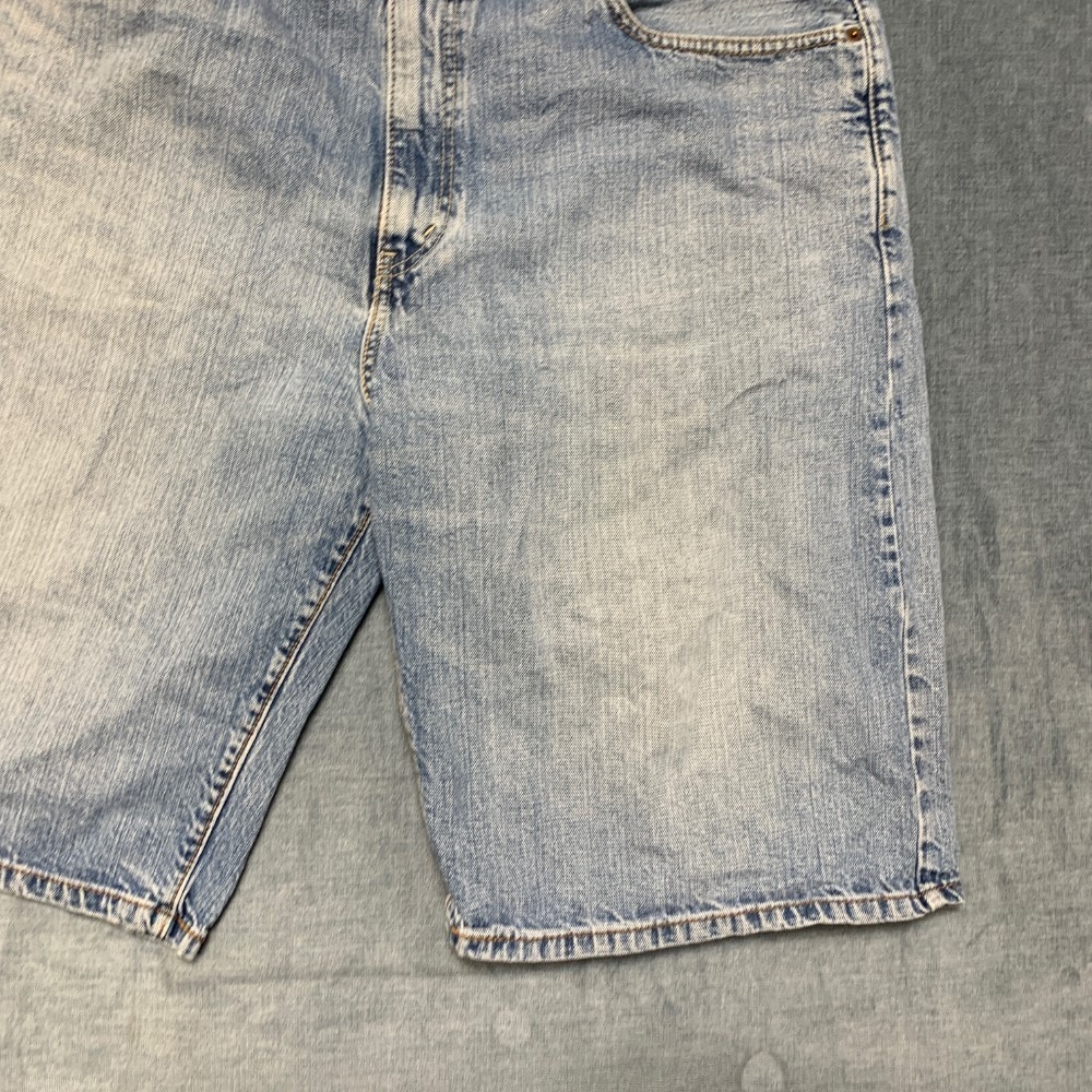 Levi's 569 Straight Denim Shorts Mens 38x12 Blue Cotton Loose Fit Medium Wash - Picture 16 of 16